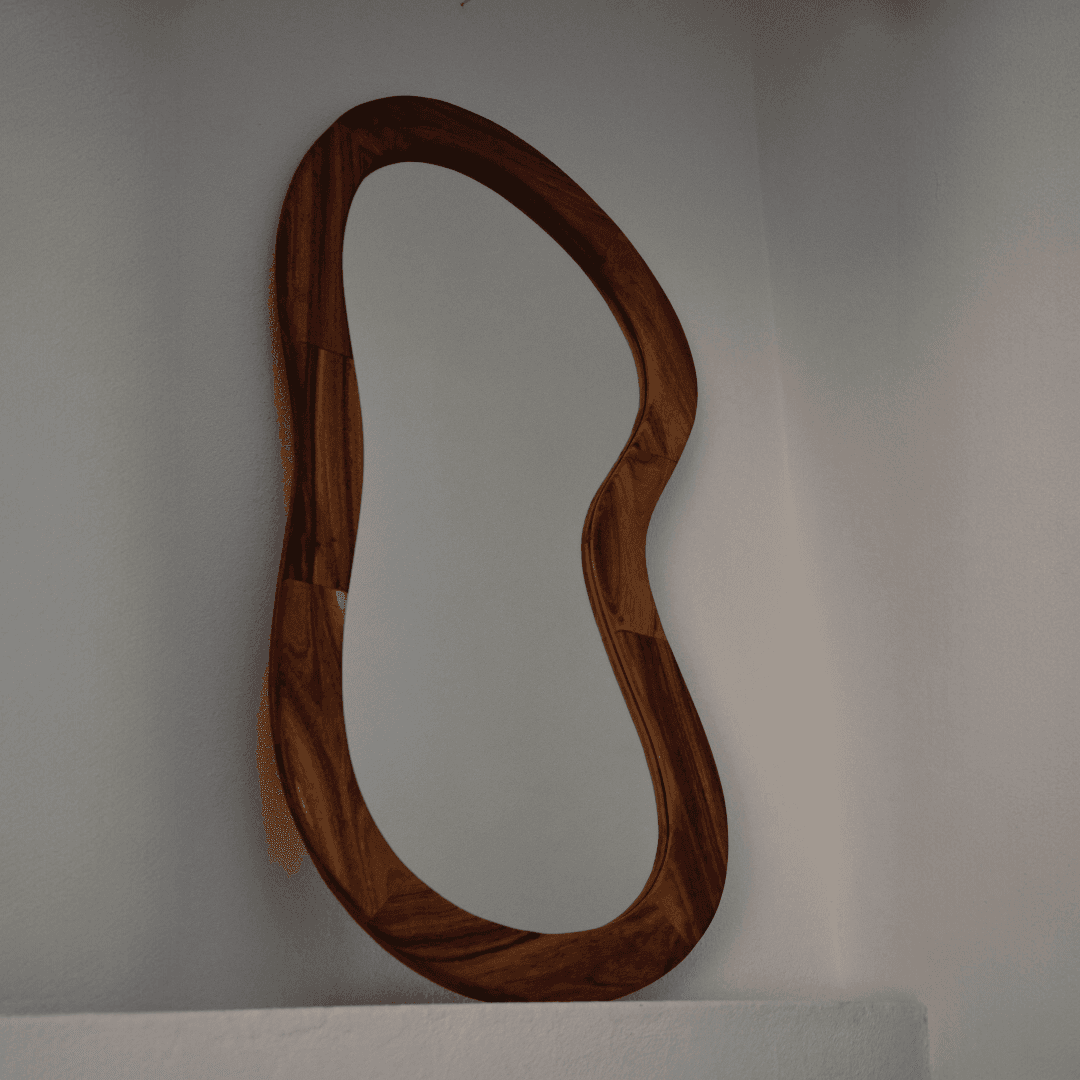 Espejo Orgánico 180cm en Nogal Sólido — thumbnail 2